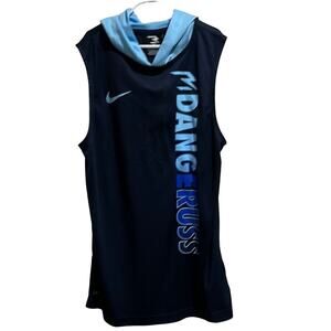 Nike Sleeveless Dri fit hoodie Boy Size XL Blue